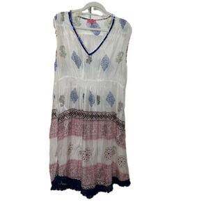 Ruby Yaya Embellished Sheer Fringed Dress CoverUp